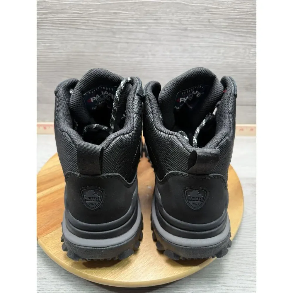 PAJAR Men's Fireburst Front Lace Black Nubuck Boots. EU 44. Mens 11